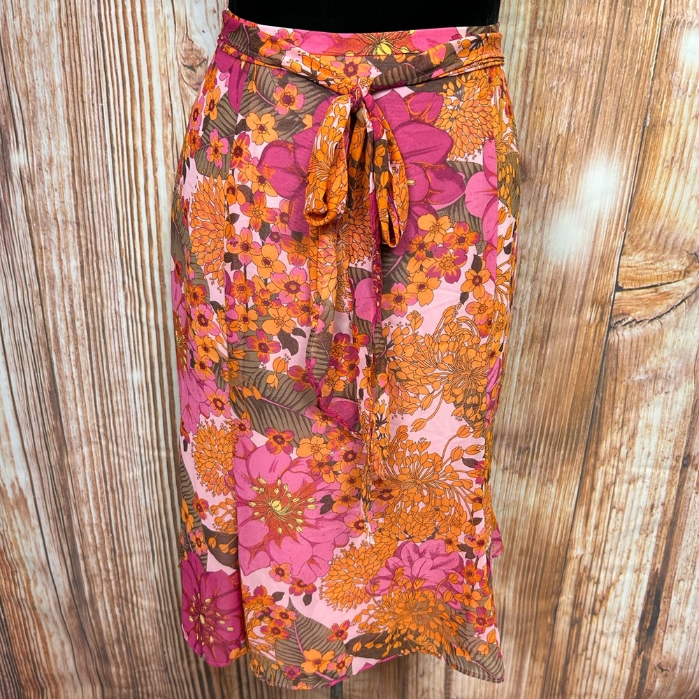 Norton McNaughton Floral Chiffon Skirt